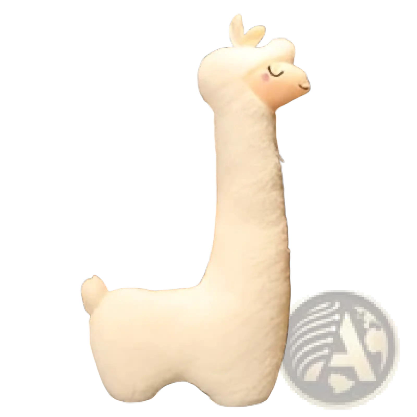 Alpaca plush toy pillow large white stuffed animal with soft fluffy texture and embroidered facial features 75cm