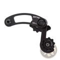 Black ztto cg-06 cnc-7075 aluminium alloy bike chain tensioner stabilizer rear derailleur back side view