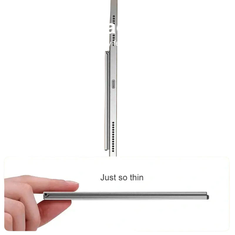 Silver slim cicada wings case for ipad with sleek metallic finish paired with adjustable aluminum stand holder