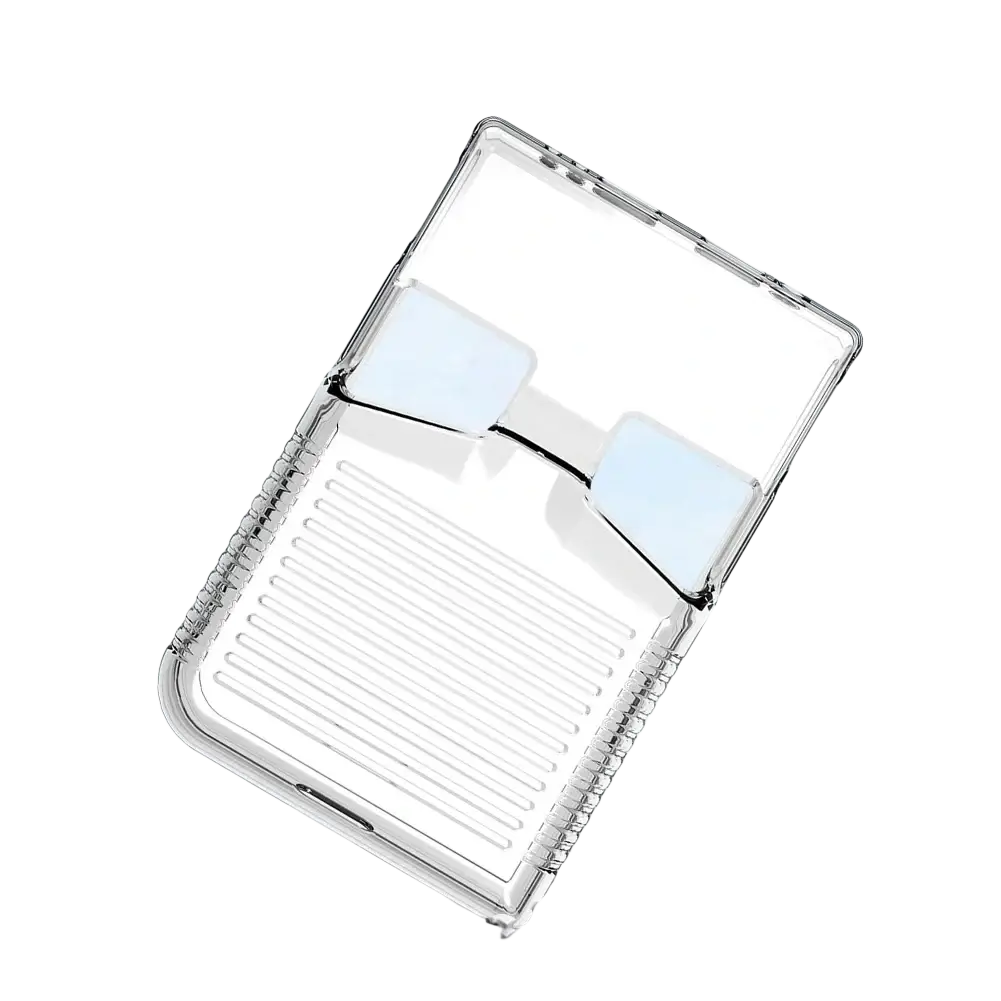 Clear transparent tpu protective case with textured ribbed back and reinforced edges for anbernic rg 35xxpro game console