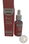Carvenchy anti-aging facial serum 4-in-1 whitening essence in clear glass bottle with white dropper and pink box