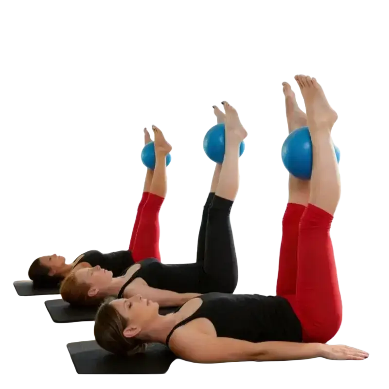 Blue anti-burst yoga balls designed for balance training with durable material preventing air leakage