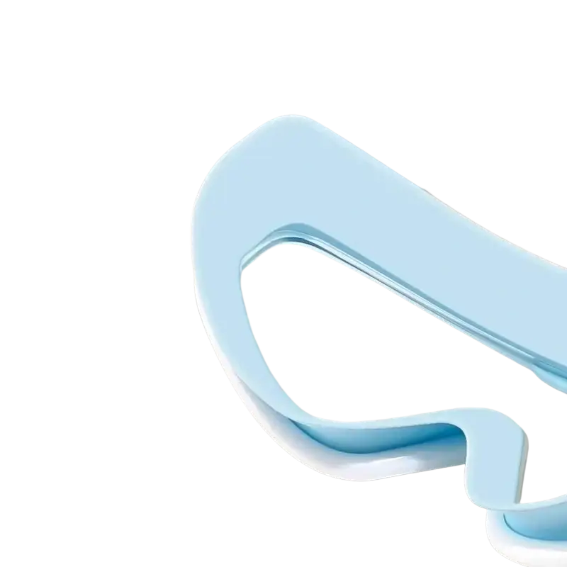 Light blue soft silicone eye protection ring with smooth flexible design for anti-fog large frame swimming goggles
