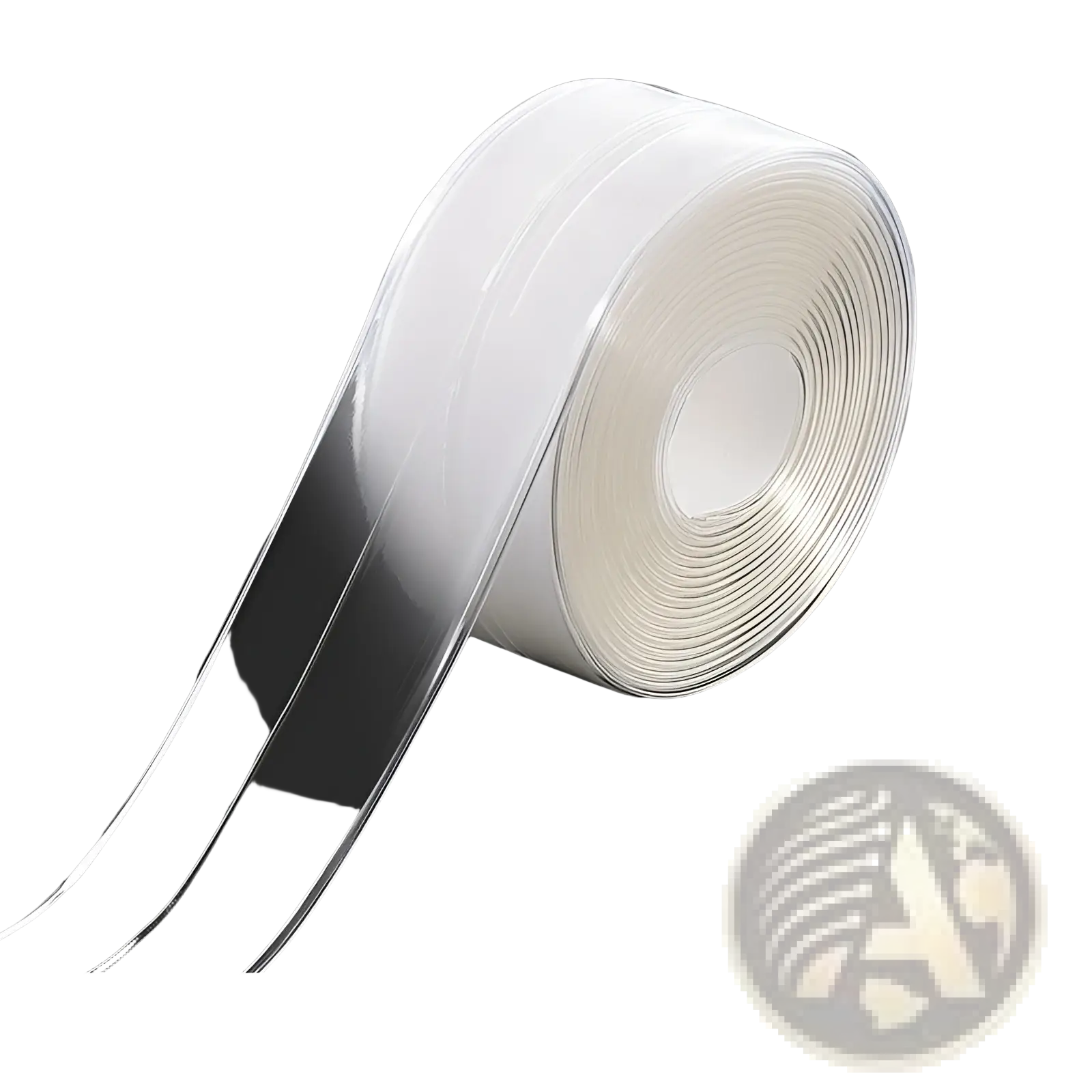 Clear transparent silicone anti-mildew kitchen sealant tape with white adhesive backing for waterproof pvc strip use