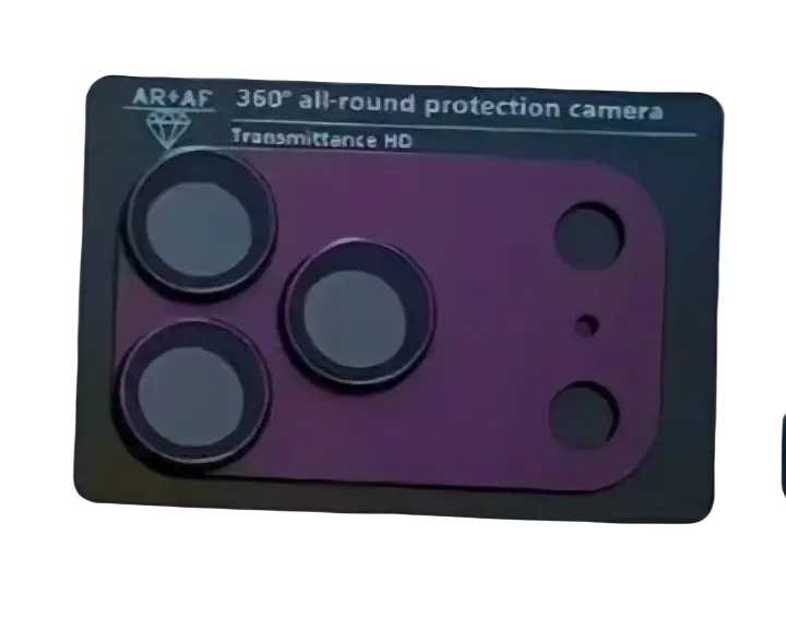 Purple ar1af 360-degree anti reflection ultra clear lens protector kit with three lenses for iphone 18 pro max camera