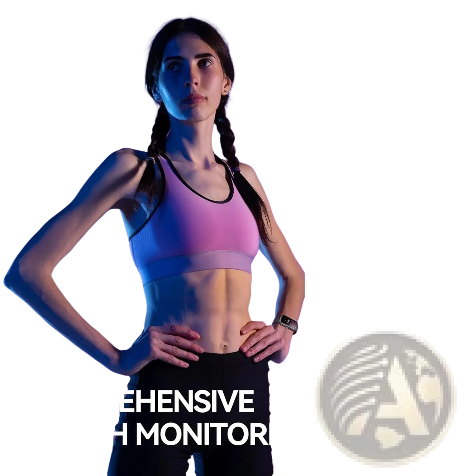Anyloop amoled fitness smartwatch with sleek black band displaying heart rate spo2 sleep steps and calories burned