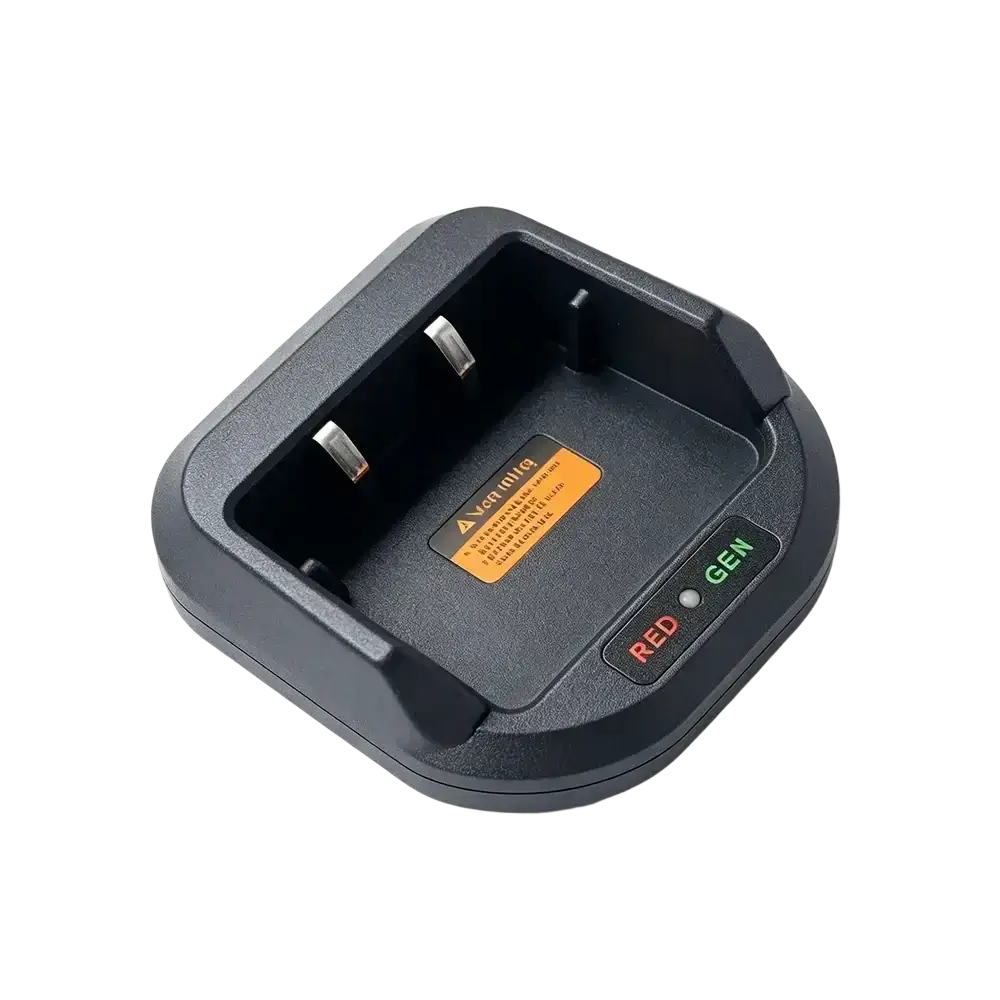 Black plastic anysecu t56 charger desktop type c base with red and green indicator lights for radio charging