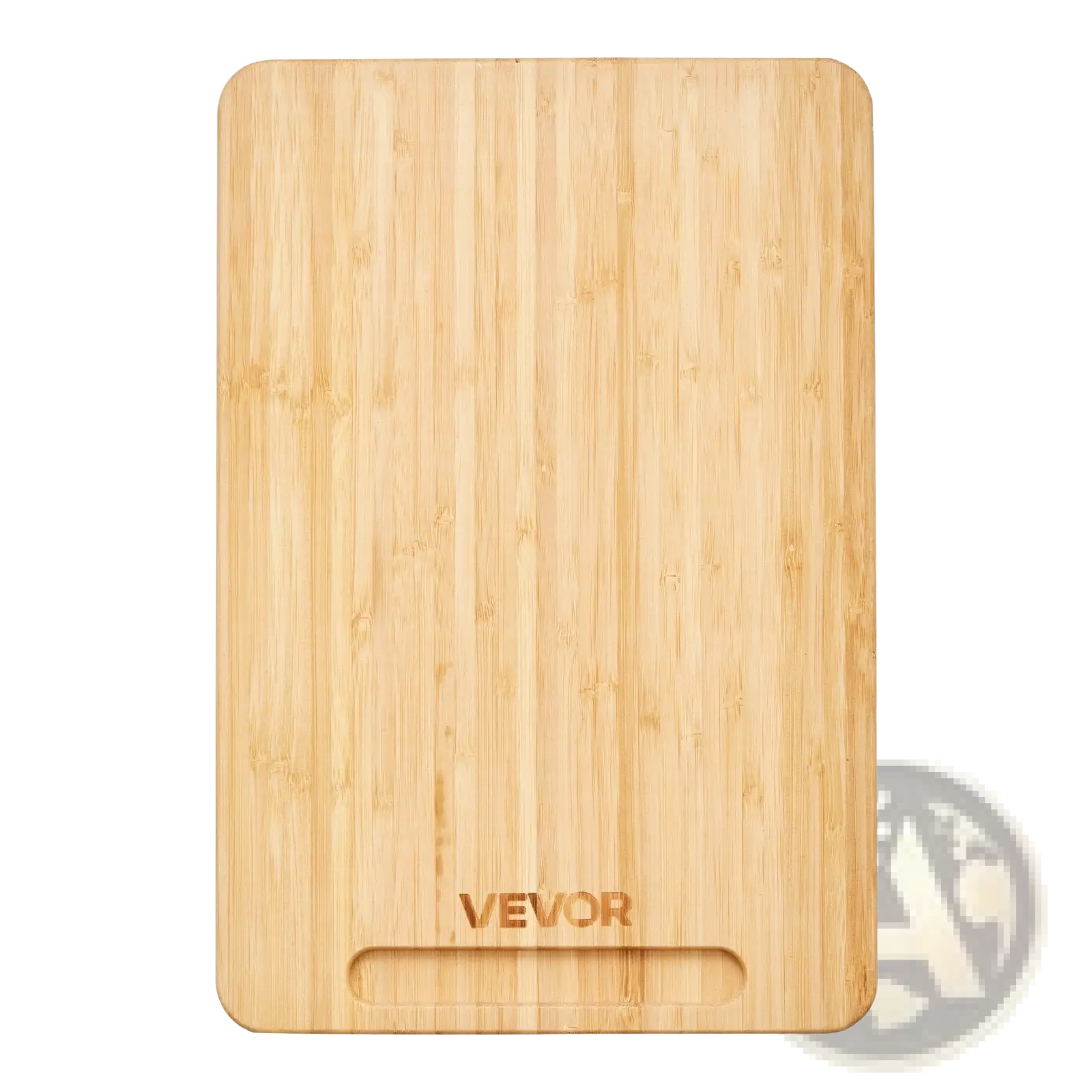 Light-colored bamboo appliance slider 16x12 sliding tray with subtle wood grain and Vevor brand engraving