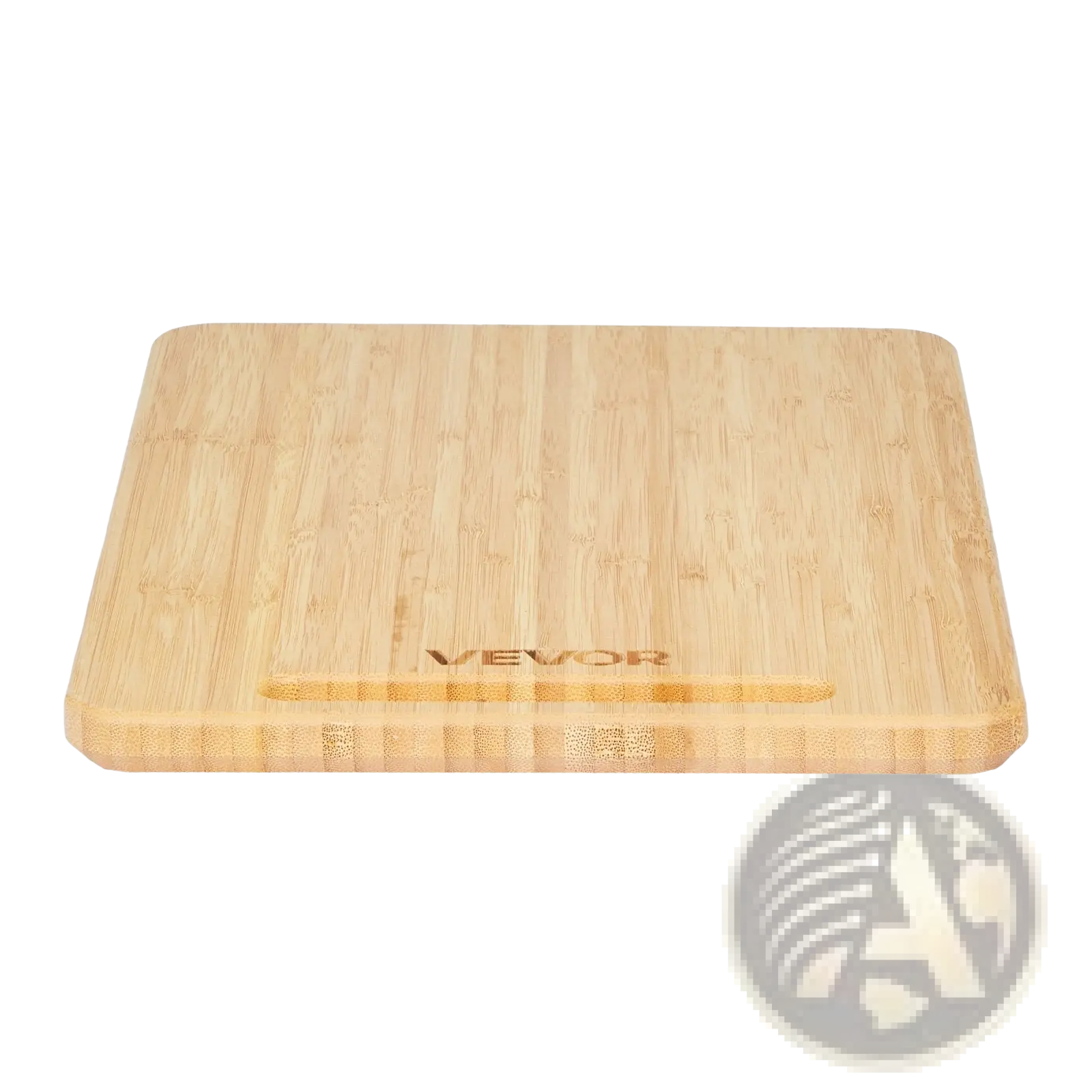 Light-colored bamboo Appliance Slider 16x12 kitchen tray with central groove and subtle engraved Vevor logo