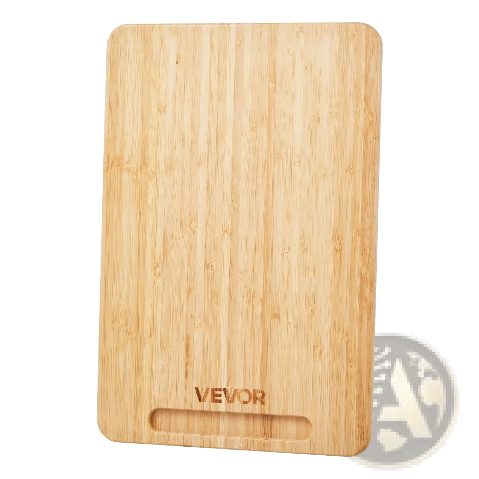 Light-colored bamboo appliance slider 16x12 kitchen sliding tray with subtle wood grain and Vevor brand engraving