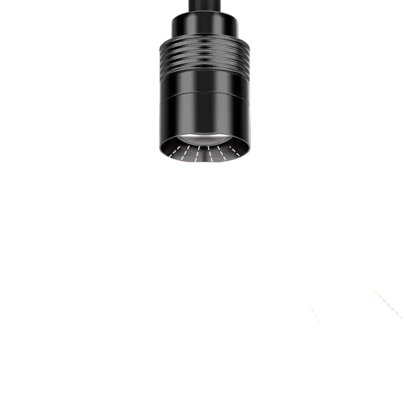 Black cylindrical aquarium spotlight 3w led fish tank light with push pull zoom and 15°–90° adjustable focus for south American tanks