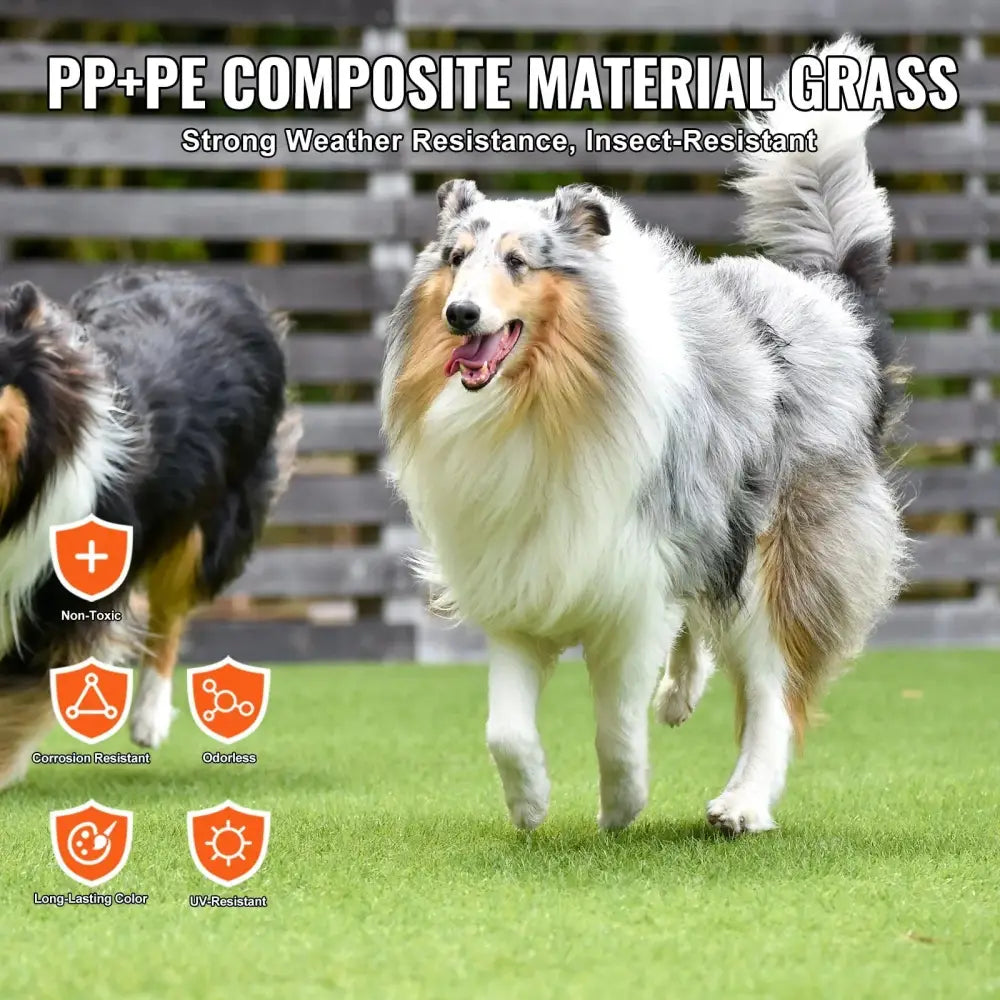 Realistic 4x6 ft green artificial grass turf rug made from durable pp pe composite with drainage and insect protection