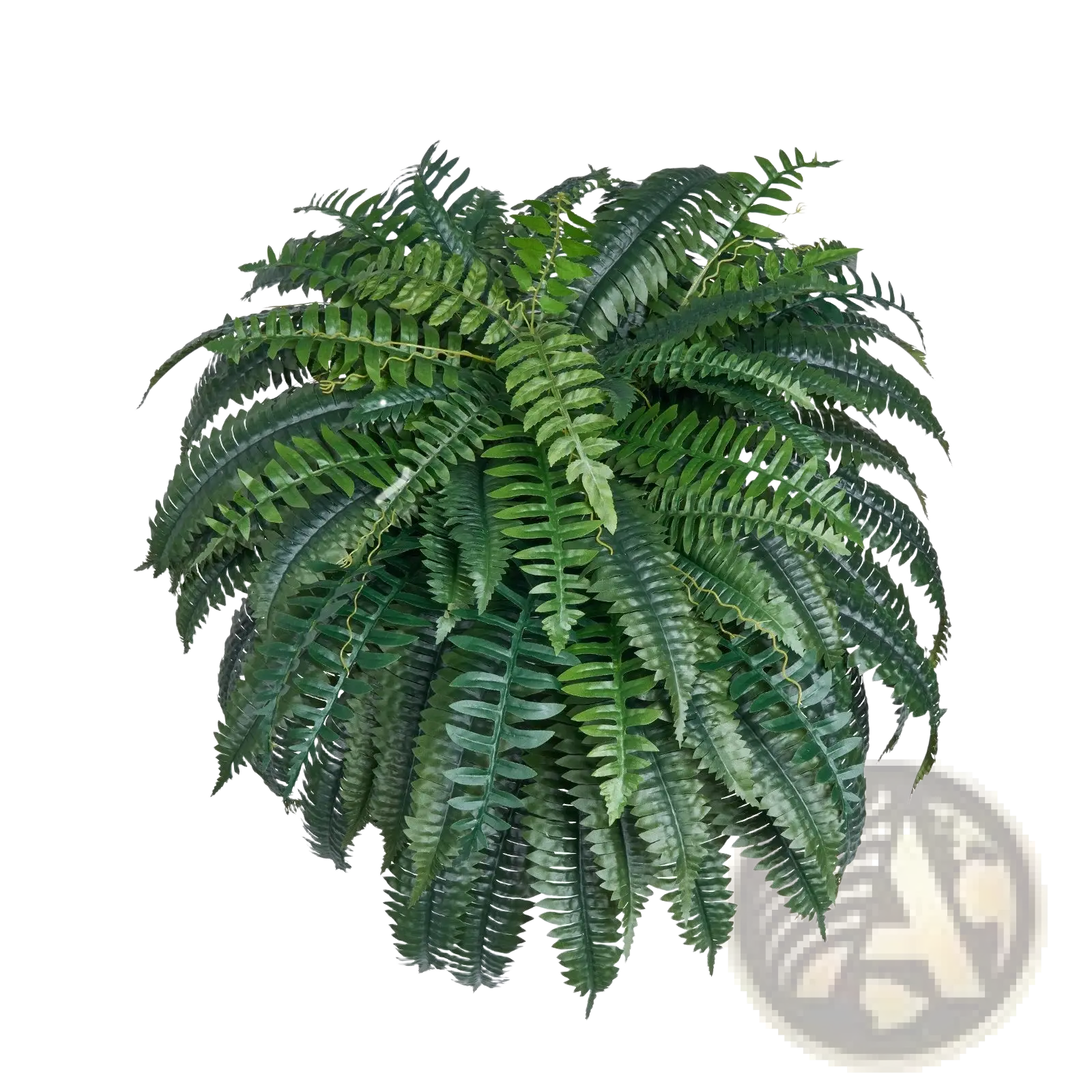 Artificial Boston fern 47 inch large faux plant with lush detailed green fronds and a full bushy appearance