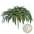 Artificial boston fern with vibrant green fronds and textured stem 47 inch large faux plant
