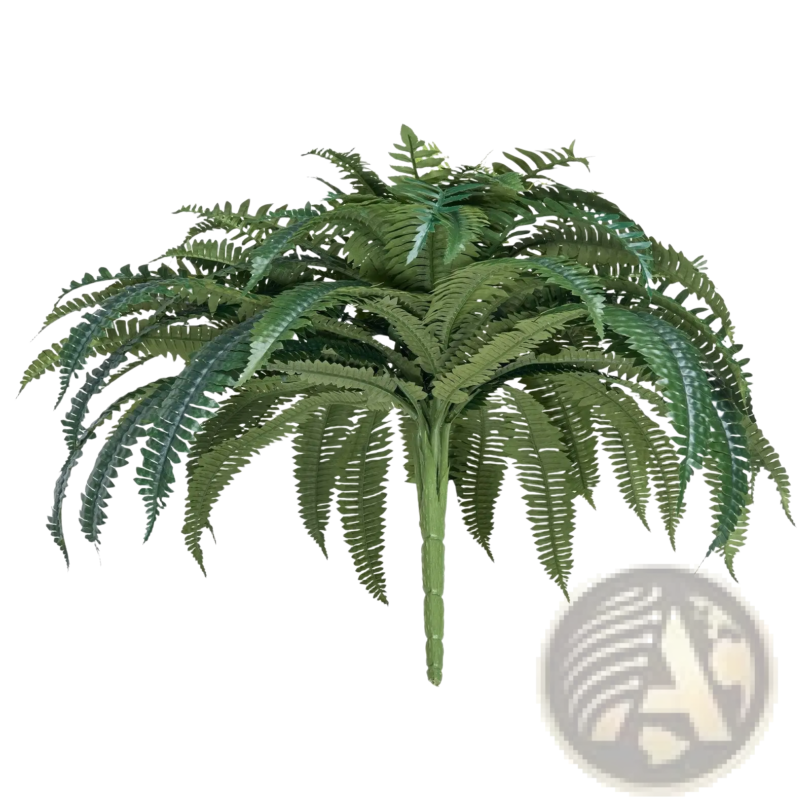 Artificial boston fern with vibrant green fronds and textured stem 47 inch large faux plant