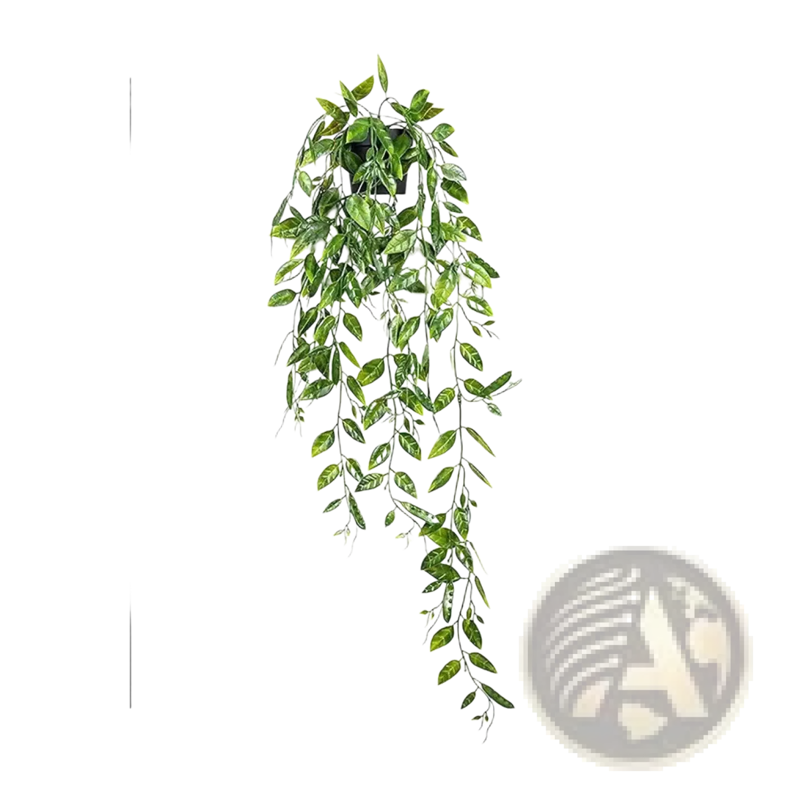 Green artificial ivy plant with realistic leaf texture and trailing vines in artificial hanging plants 3 pack fake greenery