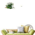Artificial hanging plants 3 pack with lush trailing greenery and glossy leaves displayed on wooden shelves