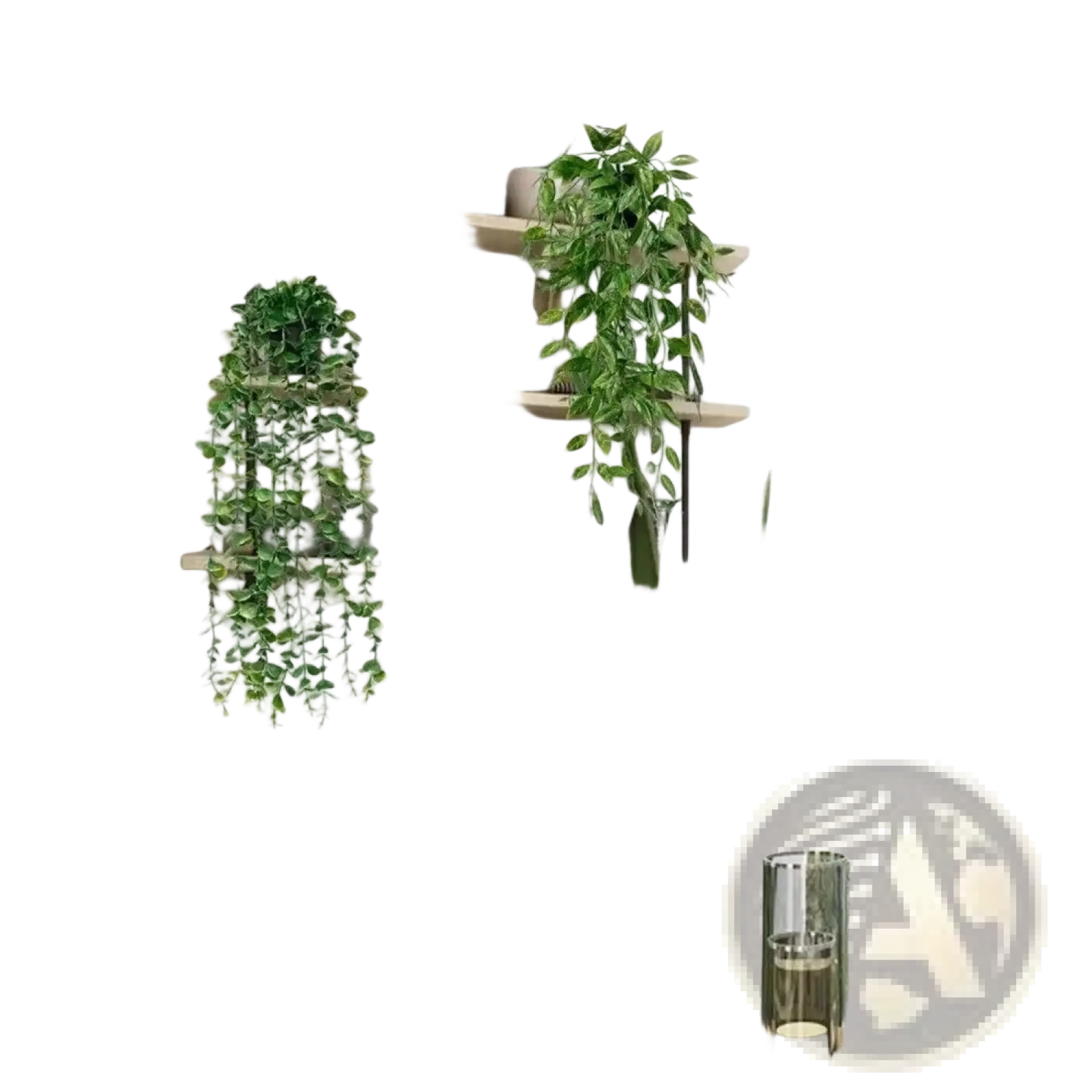 A tall slender green snake plant with long upright leaves in a white ceramic pot from artificial hanging plants 3 pack
