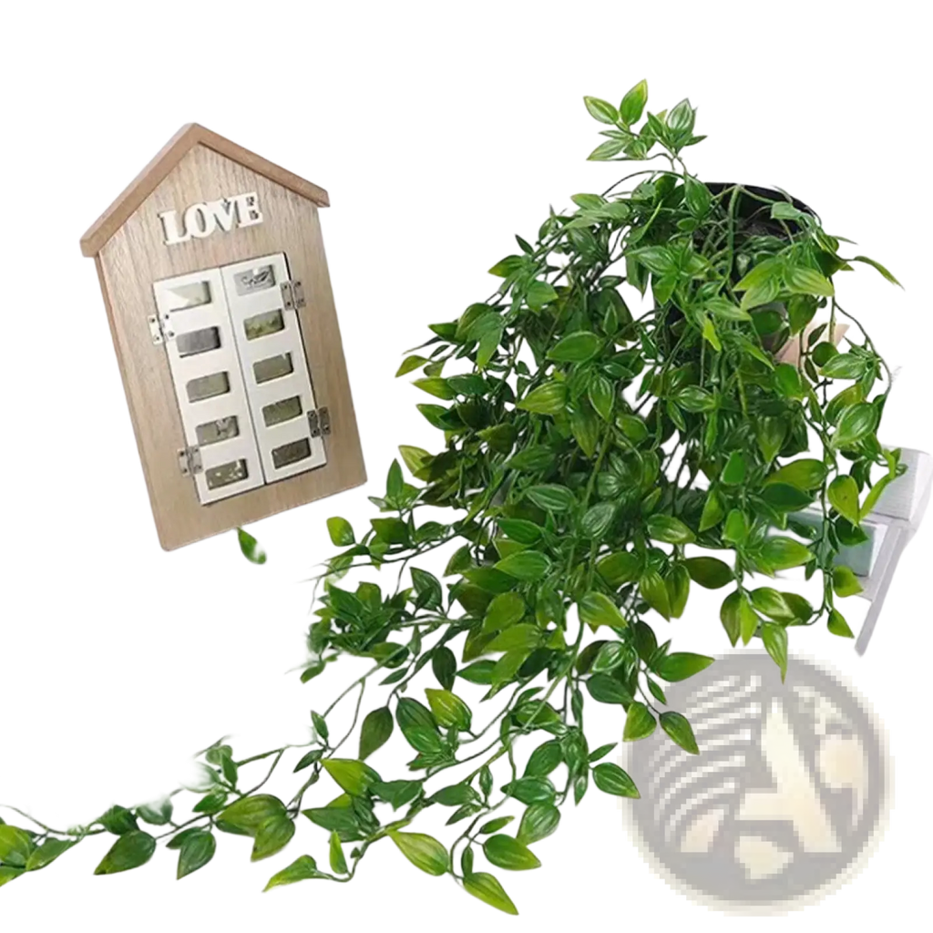 Artificial hanging plants 4 pack green artificial ivy vine with realistic leaf texture and natural-looking stems
