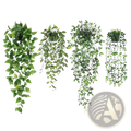 Artificial hanging plants 4 pack of green fake ivy vine decor with varying leaf shapes mimicking natural foliage