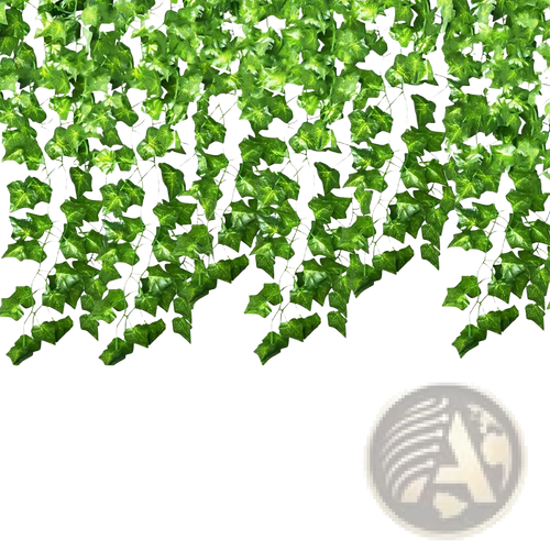 Artificial ivy garland 2m long with green leaves made of durable fake vine for hanging decoration