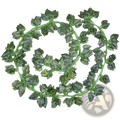 Artificial ivy garland with green artificial dill leaves featuring realistic foliage and flexible plastic vine for decor
