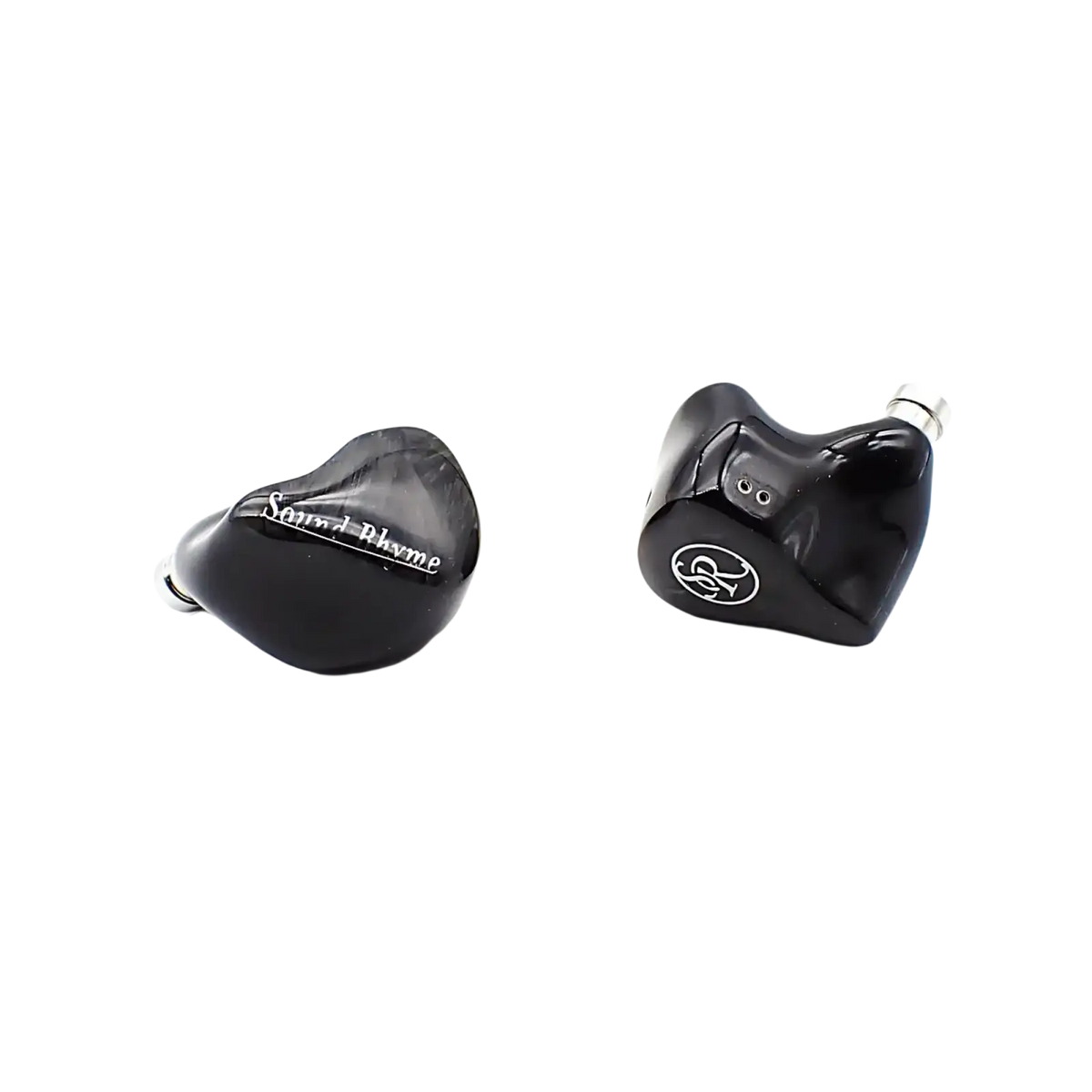 Black glossy artti sr5s hybrid in-ear earphones with balanced armature drivers and single crystal copper metallic connector