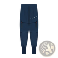 Navy blue Asrv cargo joggers for men with black drawstrings red zipper pulls quick dry sports pants