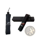 Black Asus Rog 9 Pro multi-functional compact umbrella with sleek matte finish and white red Republic of Gamers logo on shaft