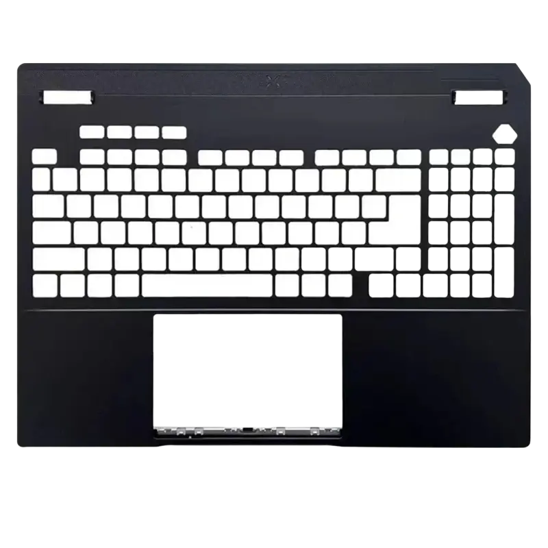 Black laptop keyboard deck with white key cutouts and touchpad opening for asus tuf gaming a16 replacement shell case parts