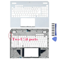 Silver palm rest and keyboard bezel assembly with white key cutouts for asus tuf gaming a16 replacement shell case parts