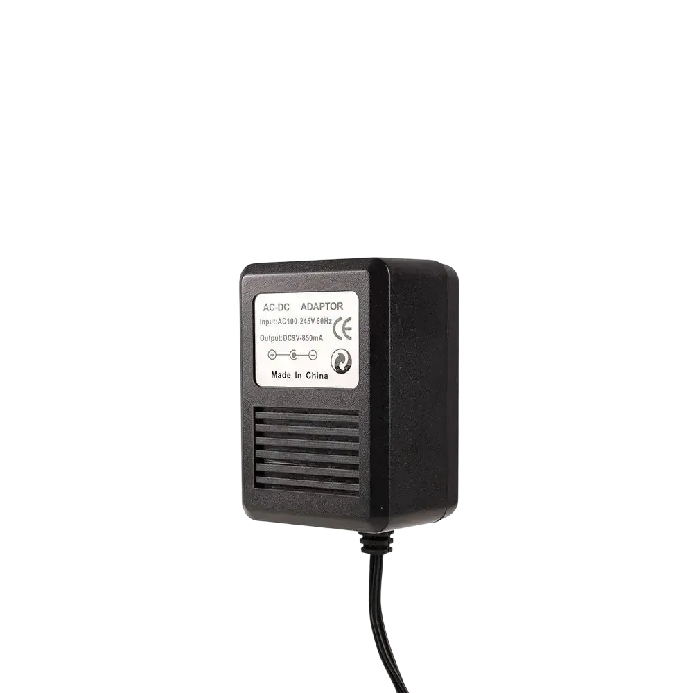 Black rectangular matte ac dc adapter for Atari 2600 replacement power supply with multiple safety protections us plug