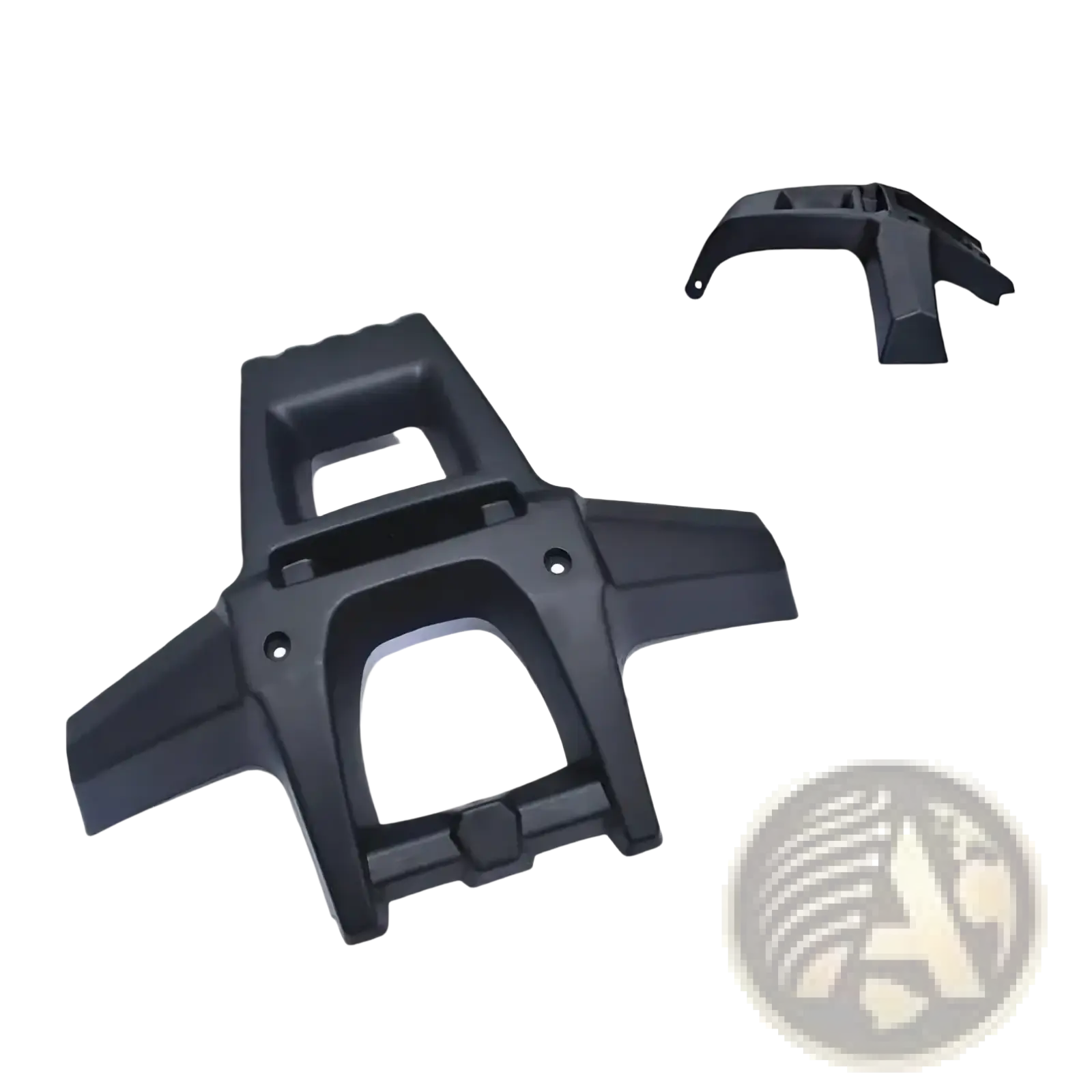 Black plastic front gear protection bar for motorcycles designed as an atv front bumper guard plastic protection bar