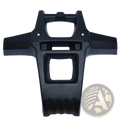 Black plastic atv front bumper guard rear fender mount with integrated handlebar support and textured grip area