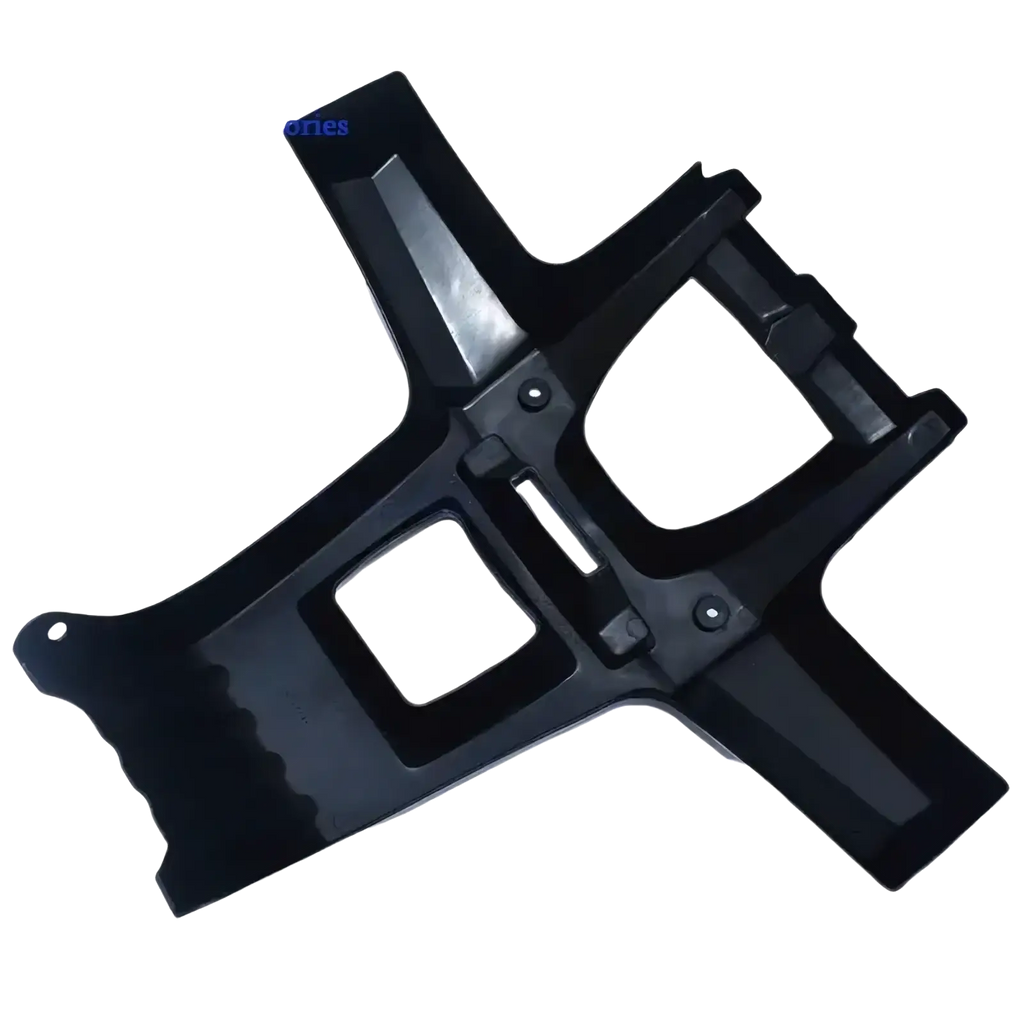 Black plastic atv front bumper protection frame shell with matte finish and angular protective motorcycle engine guard design