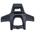 Black plastic atv front bumper protection frame shell rear side with integrated handlebar support and mounting holes