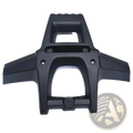 Black plastic atv front bumper protection frame shell rear side with integrated handlebar support and mounting holes