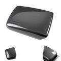 Black carbon fiber textured center console armrest cover for audi a4 b9 a5 enhancing interior style and protection