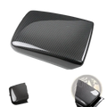 Black carbon fiber textured center console armrest cover for audi a4 b9 a5 enhancing interior style and protection