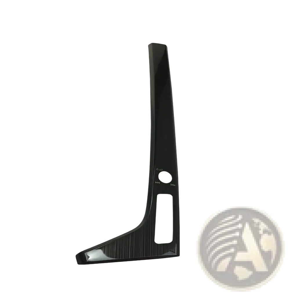 Audi A4 B9 A5 gear panel cup holder trim in black carbon fiber with glossy finish and control cutout