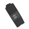 Black Audi A6 A7 wireless car charger 15w fast pad with blue indicator light and white NFC symbol on surface