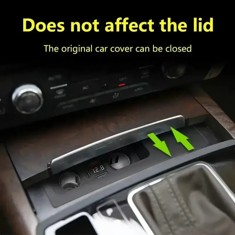 Silver metallic car cover trim piece designed for audi a6 c7 rs6 s7 wireless car charger pad center console