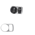 Silver headlamp switch cover with sleek minimalist design for audi q3 2012-2016 interior trim decoration set