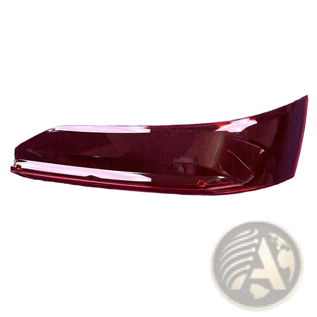 Glossy translucent red plastic tail light shell replacement cover with curved design for Audi Q7 2020-2024
