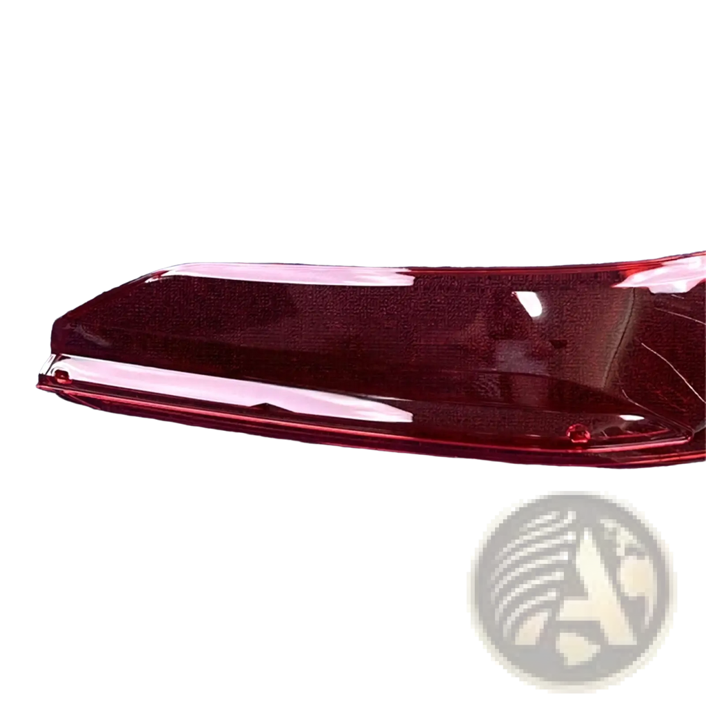 Audi q7 2020-2024 tail light shell replacement cover with a glossy red plastic side mirror cover featuring a sleek curved design