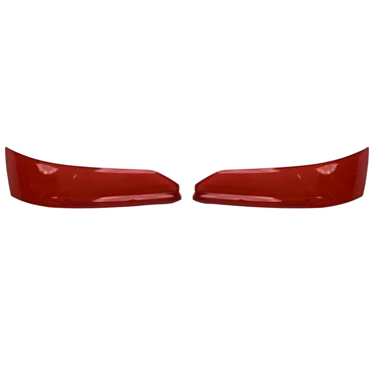 Red glossy plastic car side mirror covers for audi q7 2020-2024 tail light shell replacement showing back side