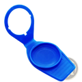 Audi windshield washer fluid reservoir cap 1k0955455 in blue plastic with circular opening and integrated handle