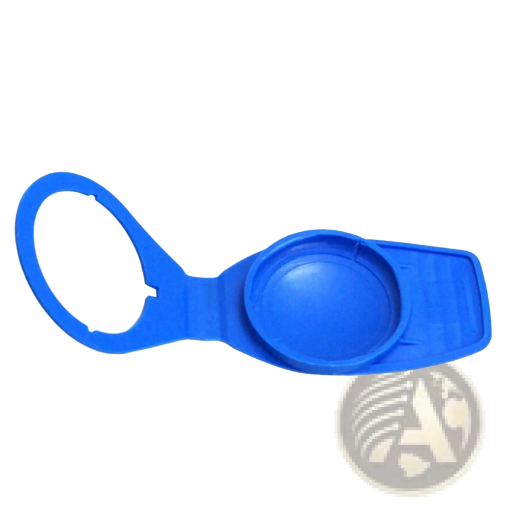 Blue plastic cap opener for Audi windshield washer fluid reservoir model 1k0955455 for easy removal