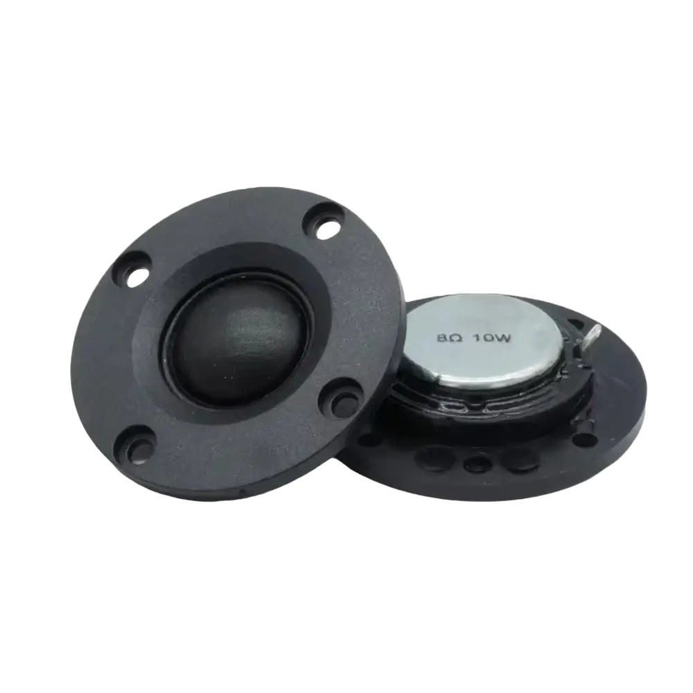 Auin 52mm hifi tweeter speaker 2pcs with black matte circular drivers and silver voice coil visible on one unit