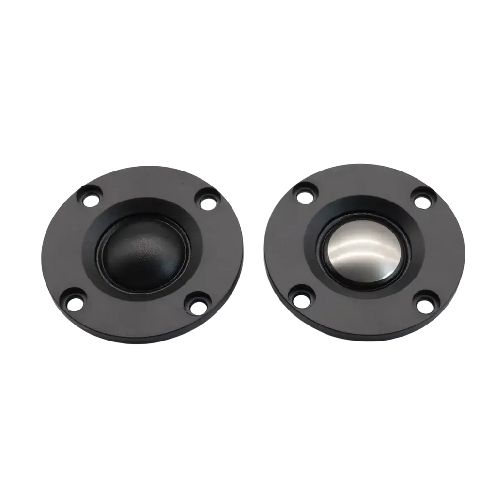 Black auin 52mm hifi tweeter speaker drivers with matte finish and metallic center cones in a 2pcs set